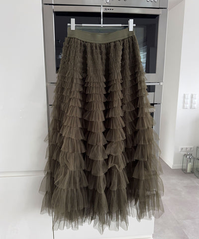 Maxi Rock Ylvie Khaki Ladypolitan ♡