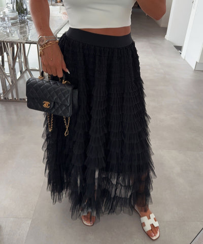 Maxi Rock Ylvie Schwarz Ladypolitan ♡