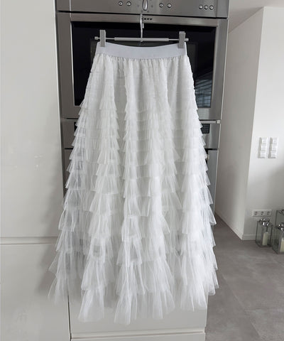 Maxi Rock Ylvie Weiß Ladypolitan ♡