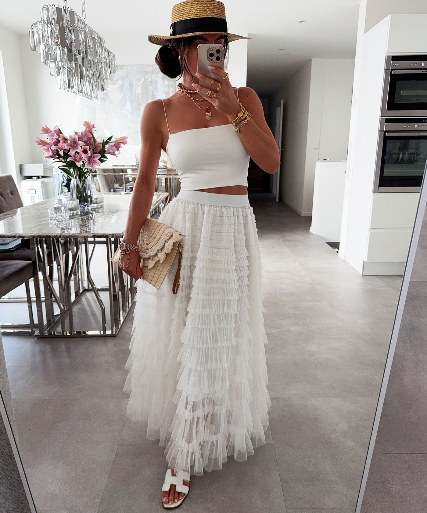 Maxi Rock Ylvie Weiß Ladypolitan ♡