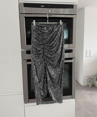 Midi Glitter Rock Dunkelgrau  Ladypolitan ♡   