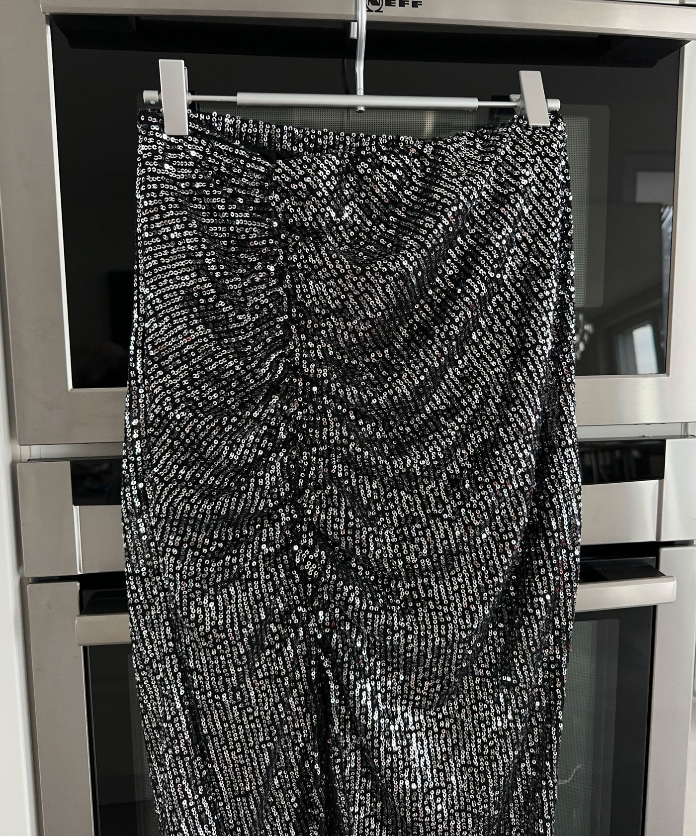Midi Glitter Rock Dunkelgrau  Ladypolitan ♡   