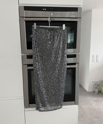 Midi Glitter Rock Dunkelgrau  Ladypolitan ♡   