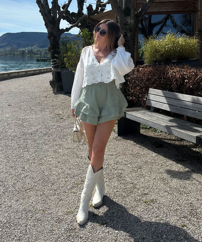Musselin Hosenrock Alexis Khaki  Ladypolitan ♡   