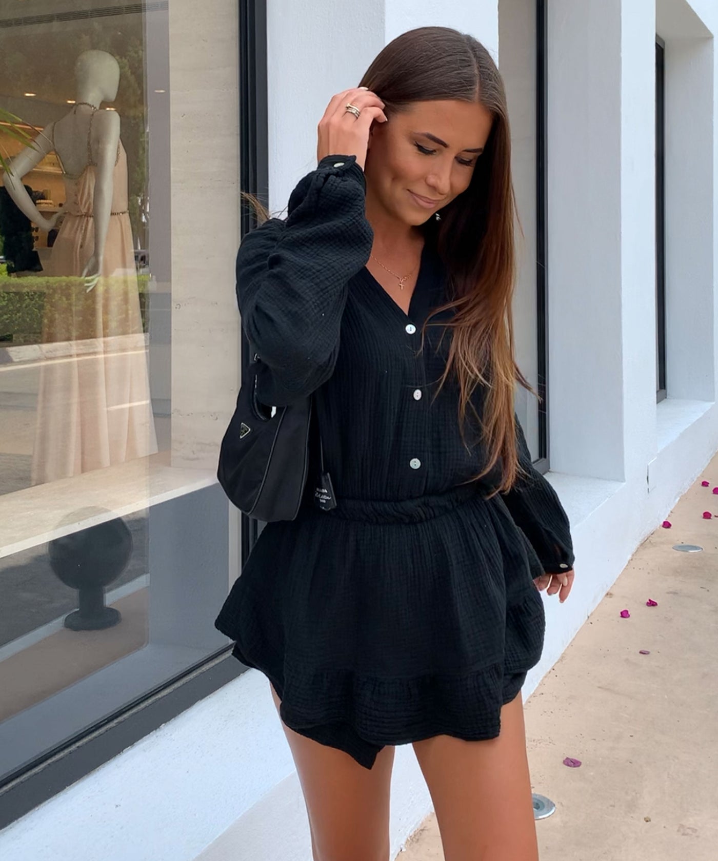 Musselin Jumpsuit Juana Schwarz  Ladypolitan ♡   