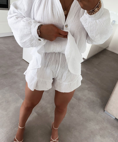 Musselin Jumpsuit Juana Weiß  Ladypolitan ♡   