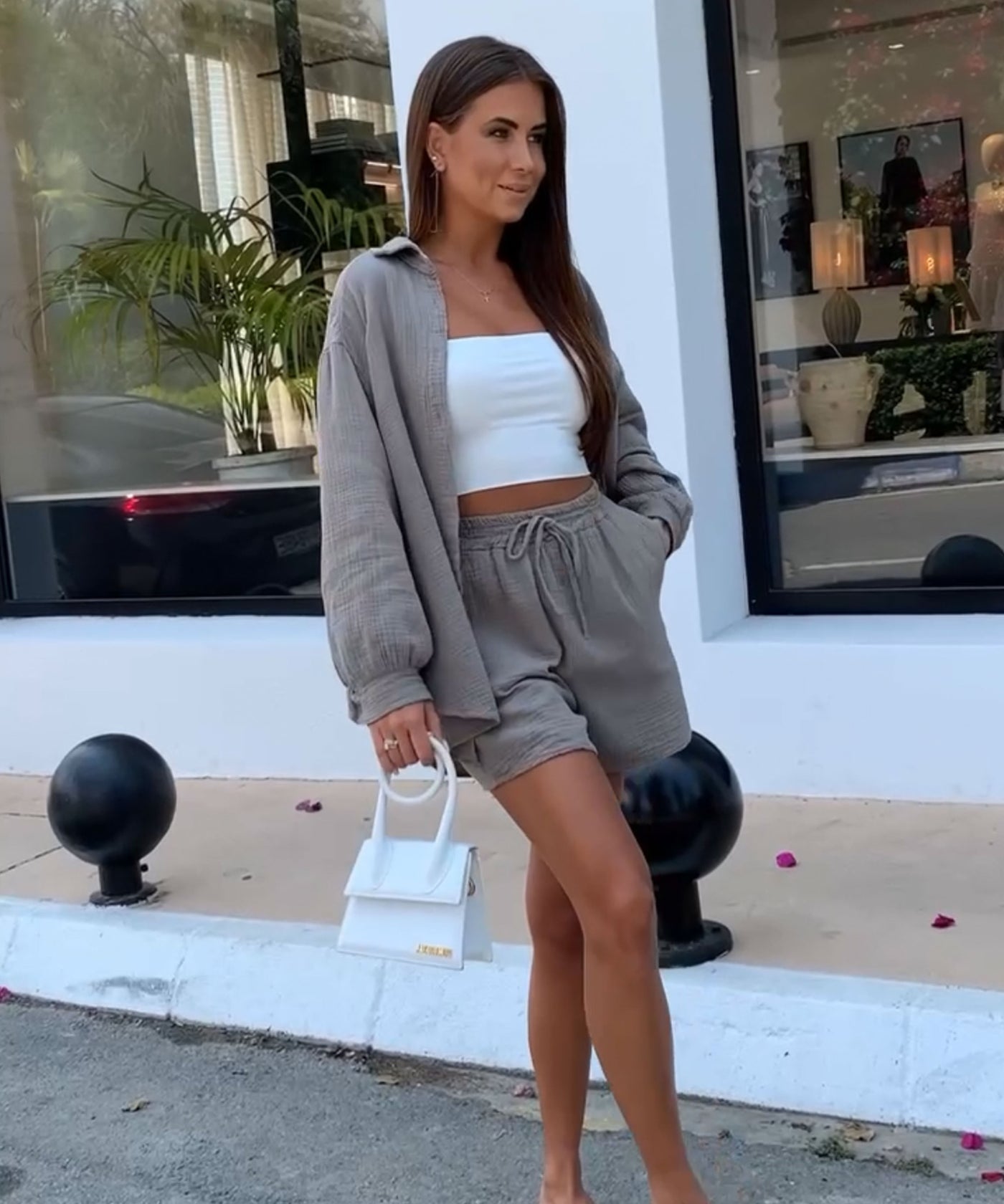 Musselin Shorts Taupe  Ladypolitan ♡   