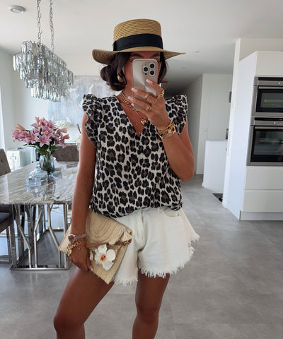 Musselin Top Lidia Leo Braun Ladypolitan ♡