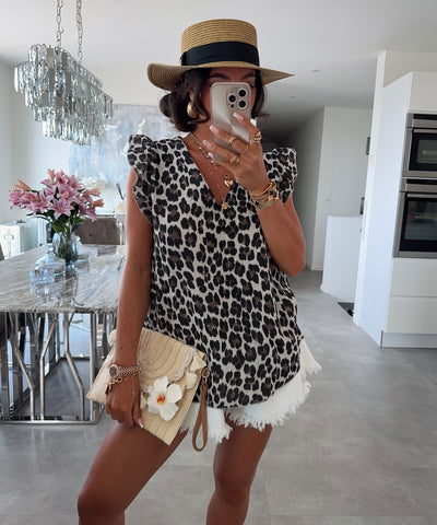 Musselin Top Lidia Leo Braun Ladypolitan ♡