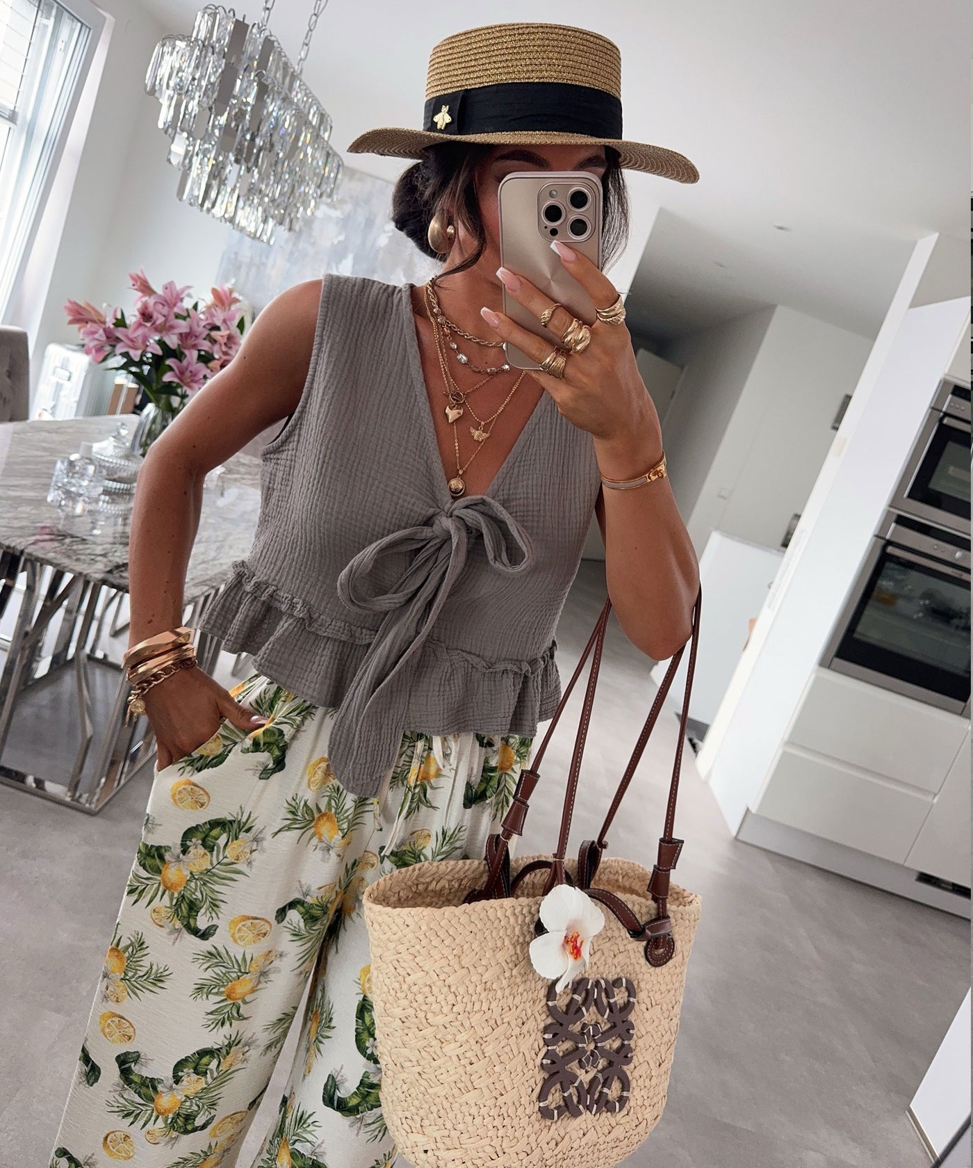 Musselin Weste Marah Taupe Ladypolitan ♡
