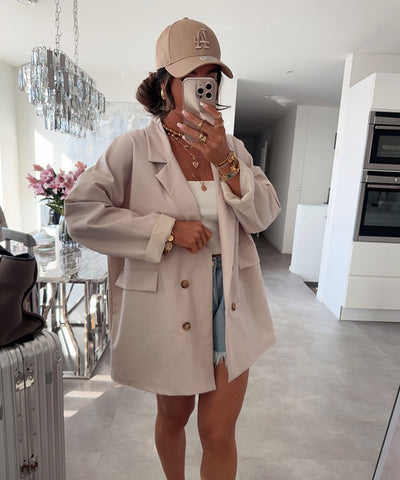 Oversize Blazer Menia Beige Ladypolitan ♡