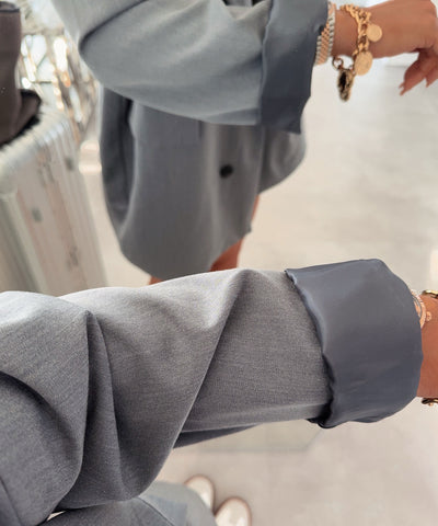 Oversize Blazer Menia Grau Ladypolitan ♡