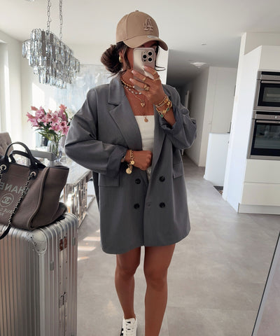 Oversize Blazer Menia Grau Ladypolitan ♡