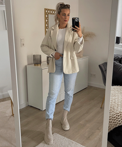 Oversize Blazer Nila Beige  Ladypolitan ♡   