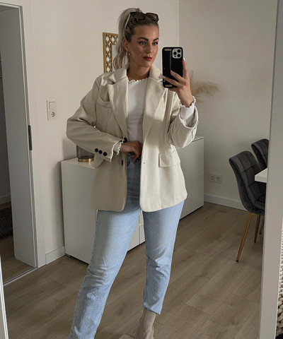 Oversize Blazer Nila Beige  Ladypolitan ♡   