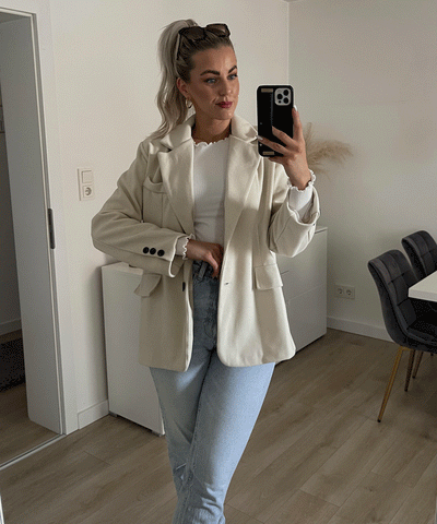 Oversize Blazer Nila Beige  Ladypolitan ♡   