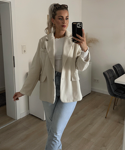 Oversize Blazer Nila Beige  Ladypolitan ♡   