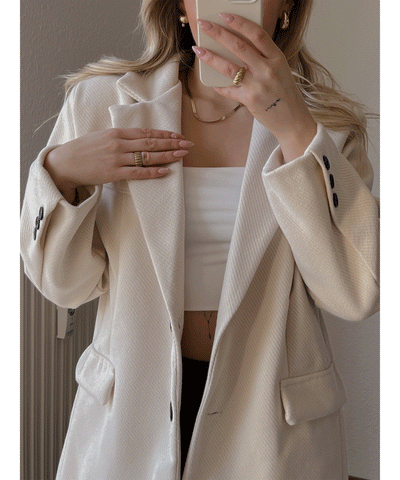 Oversize Blazer Nila Beige  Ladypolitan ♡   