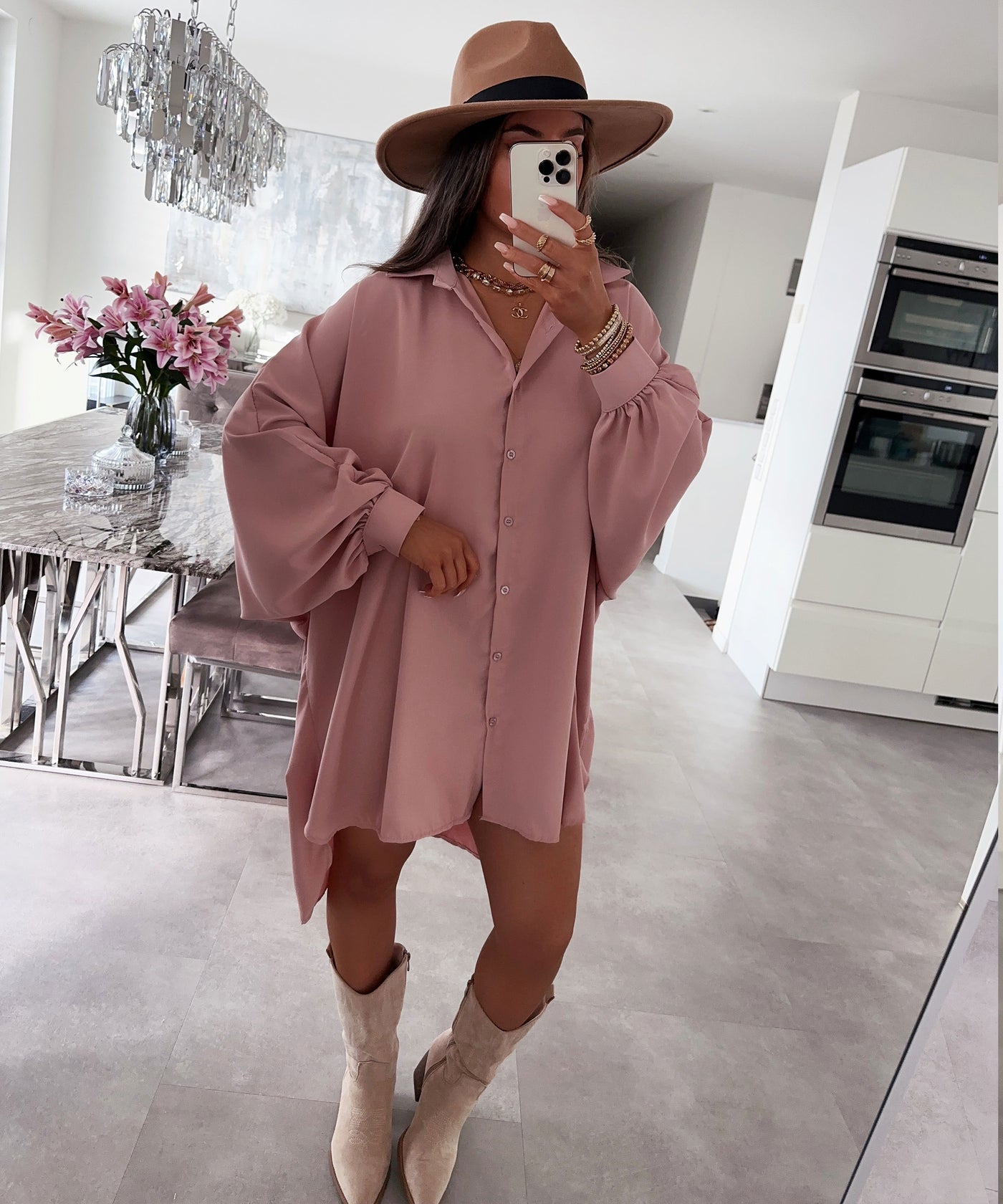 Oversize Bluse Alina Altrosa  Ladypolitan ♡   