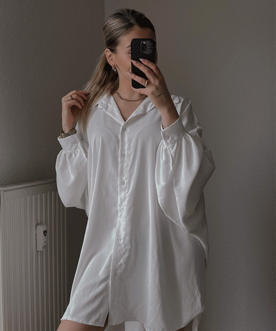 Oversize Bluse Alina Weiß  Ladypolitan ♡   