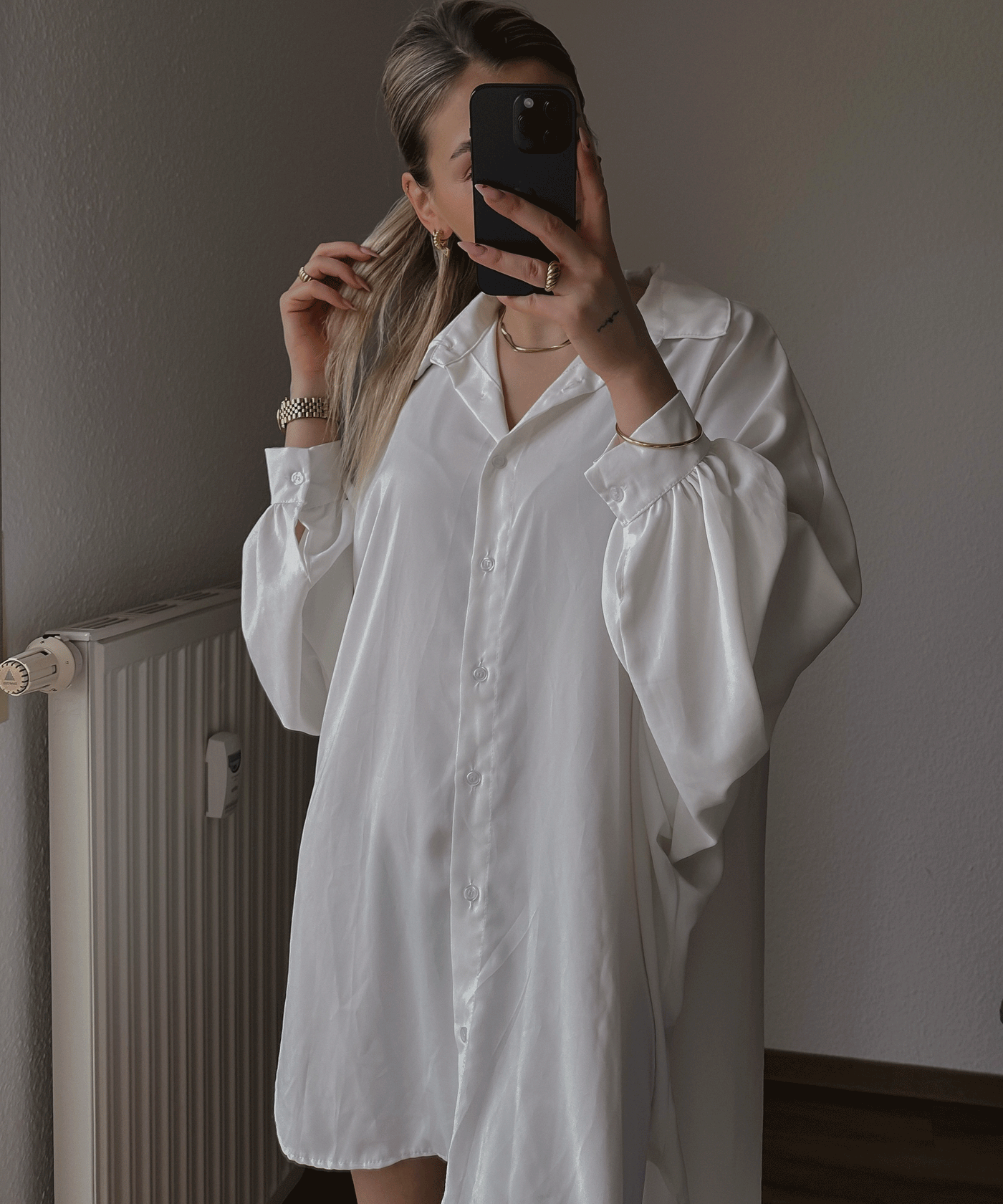 Oversize Bluse Alina Weiß  Ladypolitan ♡   