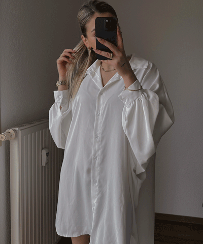 Oversize Bluse Alina Weiß  Ladypolitan ♡   