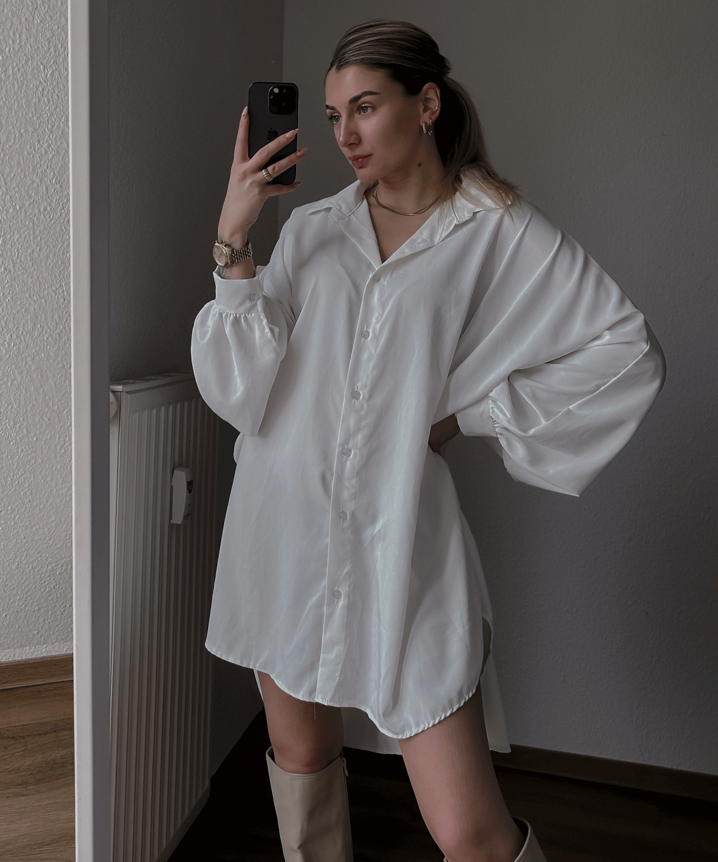 Oversize Bluse Alina Weiß  Ladypolitan ♡   