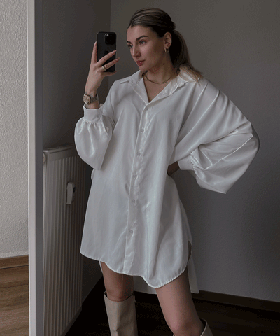 Oversize Bluse Alina Weiß  Ladypolitan ♡   