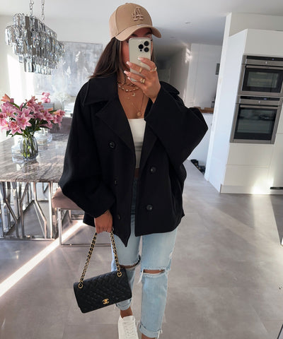 Oversize Jacke Joana Schwarz  Ladypolitan ♡   