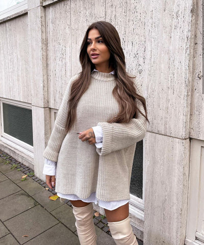 Oversize Pullover Elsa Beige  Ladypolitan ♡   