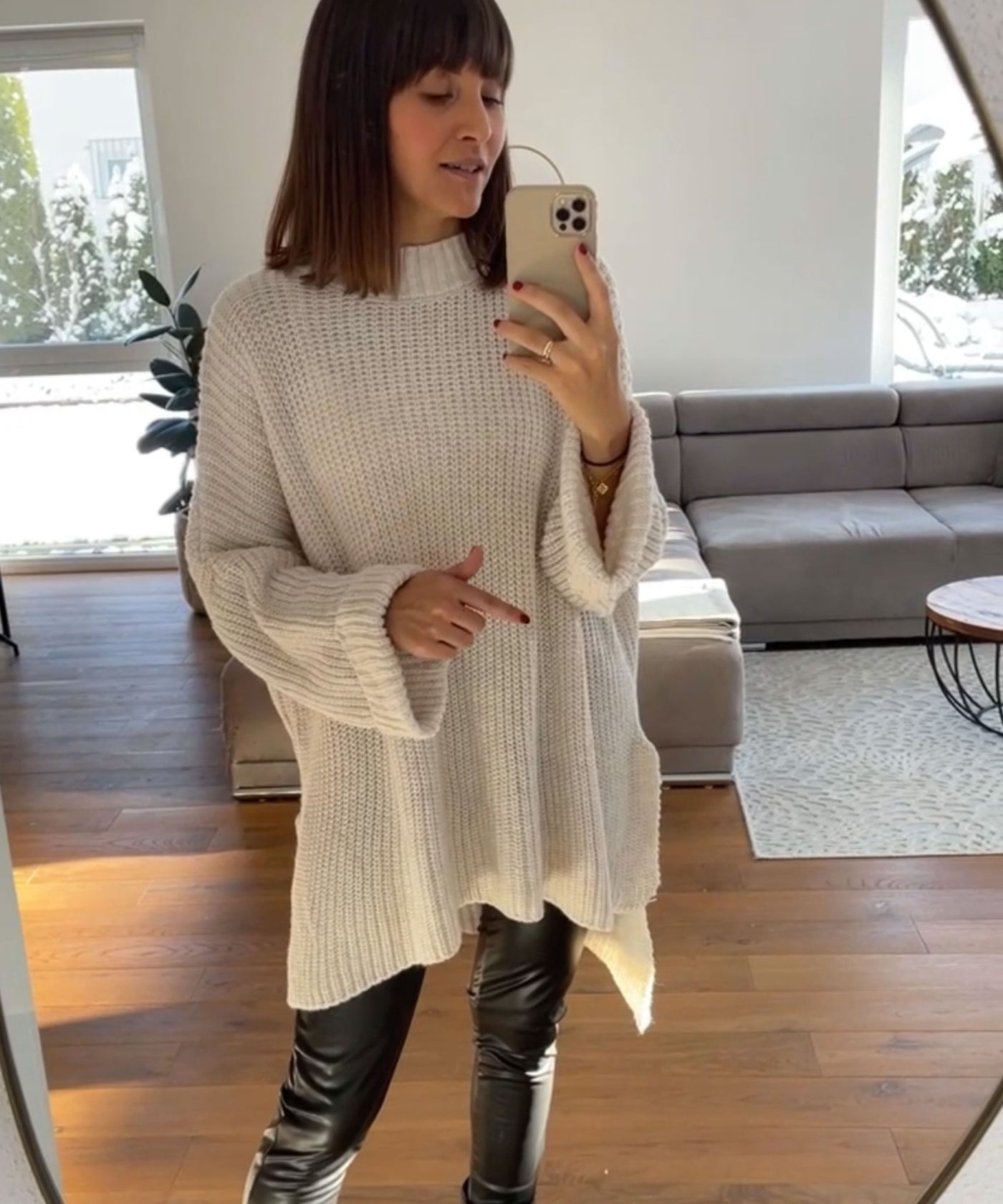Oversize Pullover Elsa Beige  Ladypolitan ♡   