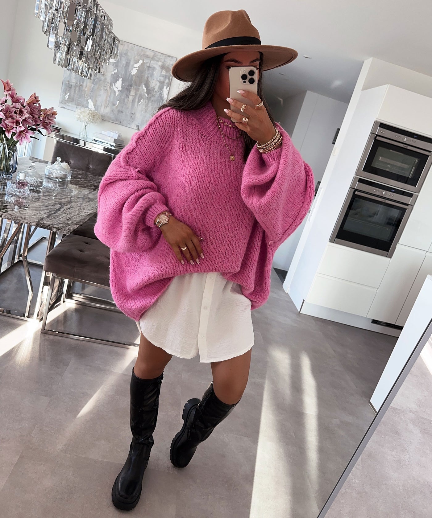 Oversize Pullover Nata Fuchsia Pink  Ladypolitan ♡   