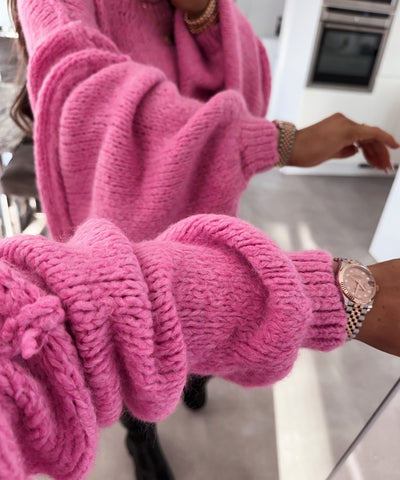 Oversize Pullover Nata Fuchsia Pink  Ladypolitan ♡   