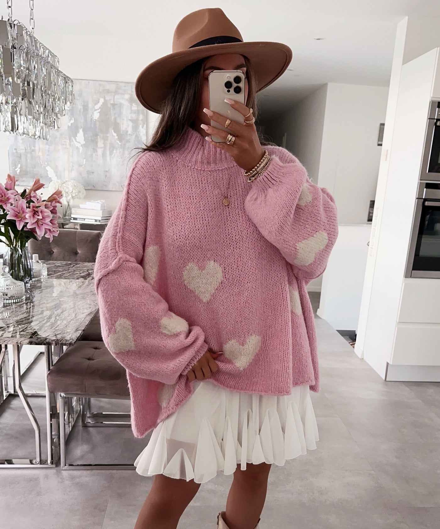 Herz Rosa Pulli H&m Oversize Pullover Rosa Gestreifter