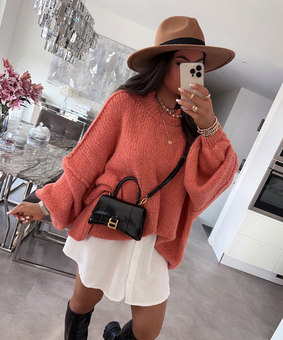 Oversize Pullover Nata Peach  Ladypolitan ♡   