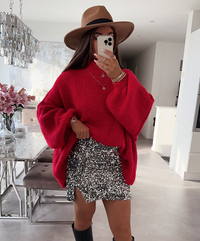 Oversize Pullover Nata Rot  Ladypolitan ♡   