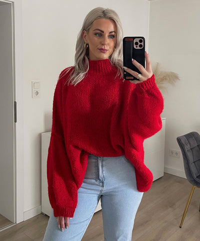 Oversize Pullover Nata Rot  Ladypolitan ♡   