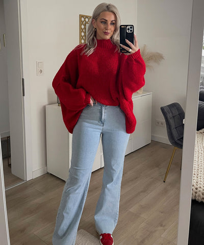 Oversize Pullover Nata Rot  Ladypolitan ♡   