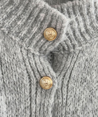 Oversize Strickjacke Jalsien Grau  Ladypolitan ♡   