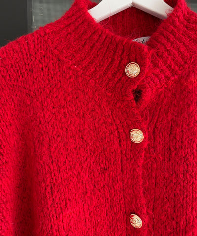 Oversize Strickjacke Jalsien Rot  Ladypolitan ♡   