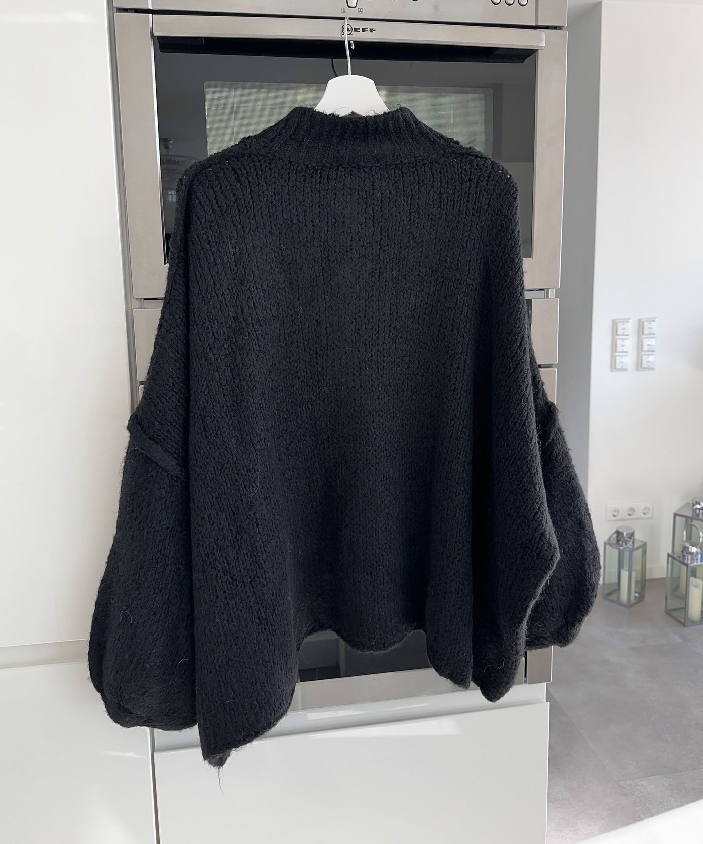 Oversize Strickjacke Jalsien Schwarz  Ladypolitan ♡   