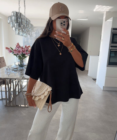 Oversize T-Shirt Negin Schwarz Ladypolitan ♡