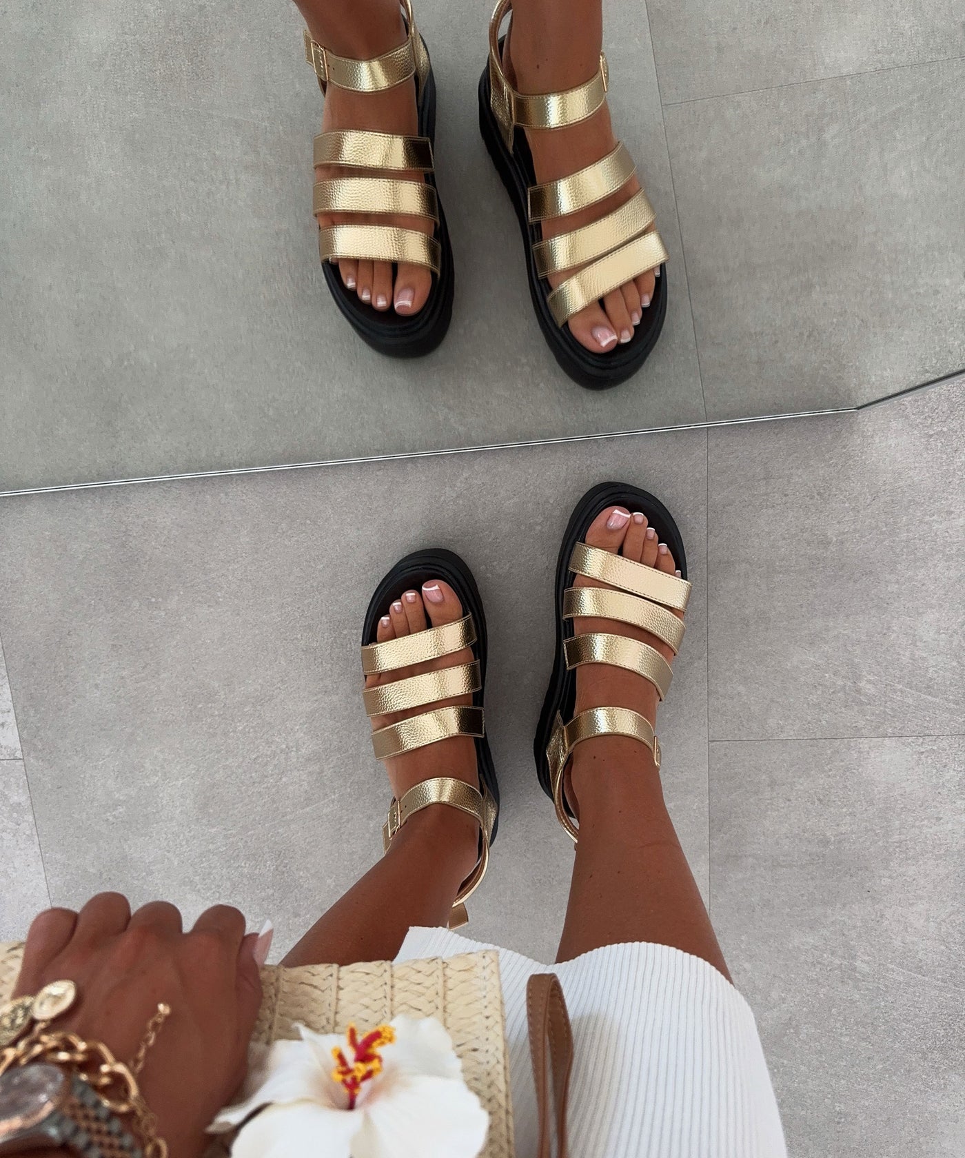 Plateau Sandalen Ena Gold Ladypolitan ♡