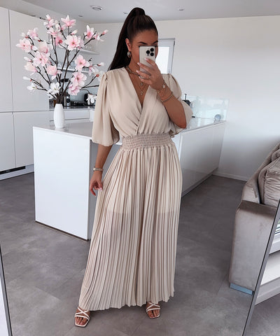 Plissee Einteiler Ambre Beige  Ladypolitan ♡   