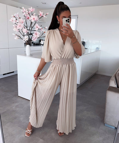 Plissee Einteiler Ambre Beige  Ladypolitan ♡   