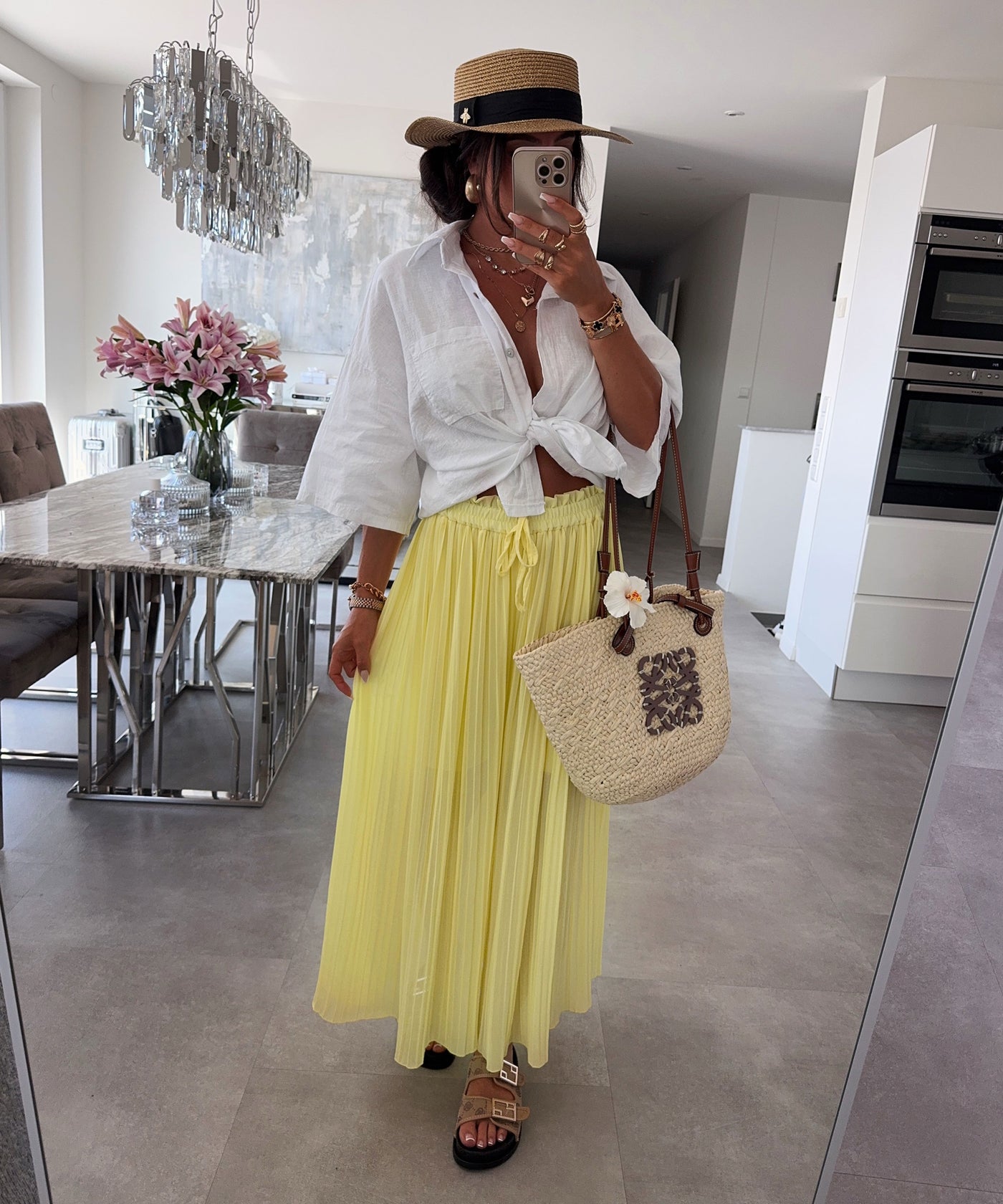 Plissee Hose Mira Gelb Ladypolitan - Fashion Onlineshop für Damen