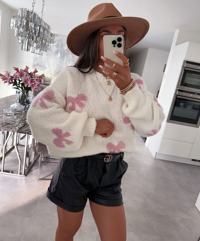 Pullover Belle Schleife Weiß  Ladypolitan ♡   