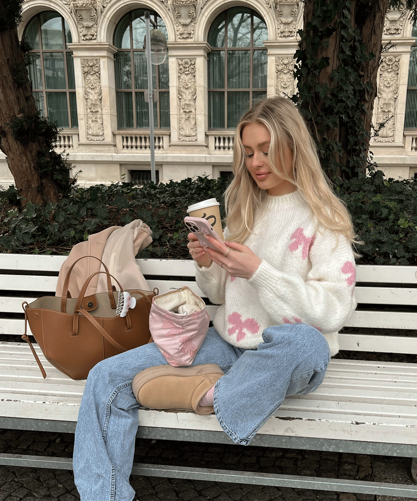Pullover Belle Schleife Weiß  Ladypolitan ♡   
