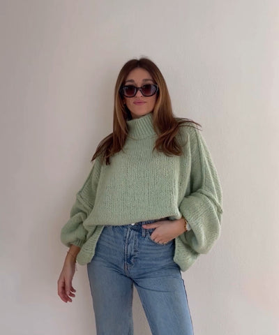 Oversize Pullover Nata Mint Ladypolitan ♡