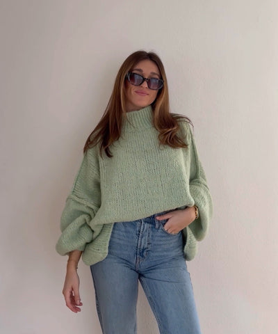 Oversize Pullover Nata Mint Ladypolitan ♡